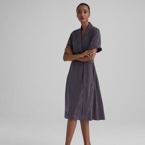 Club Monaco short sleeve trench dress. 100% cupro. Size 6